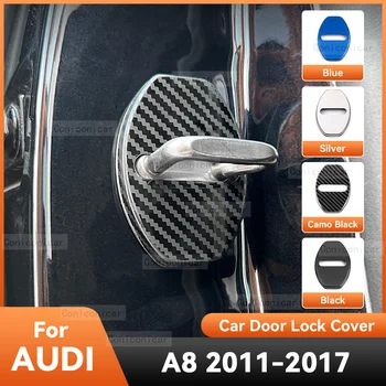 AUDI A8 2011-2017 2016 autós tartozékokhoz Autó ajtózár védő fedél emblémák tok rozsdamentes acél dekorációs védelem