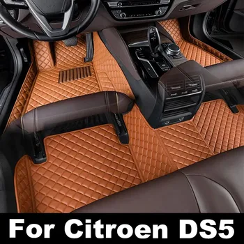 Autó padlószőnyegek Citroen DS5 2018 2017 2016 2015 2014 2013 Szőnyegek Egyéni stílus Automatikus belső kiegészítők Lábpárnák Huzatok