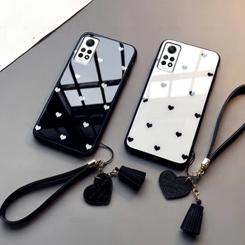 Üvegtok Redmi Note 12 Pro 4G Fashion Love Heart kemény telefonborítóhoz