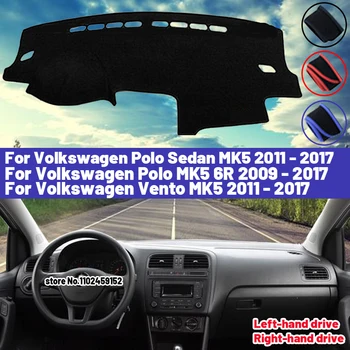 Kiváló minőség Volkswagen VW Polo szedán Vento MK5 6R 2009 - 2017 műszerfal takarószőnyeg napernyő Kerülje a fénypárnát szőnyegek anti-UV