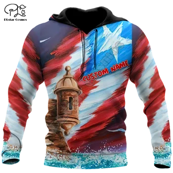 PLstar Cosmos Puerto Rico Culture 3D nyomtatott 2021 Új divat kapucnis pulóverek cipzáras kapucnis pulóverek férfiaknak / nőknek Alkalmi utcai ruházat P28