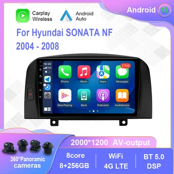 Android 12.0 Hyundai SONATA NF 2004-2008 autórádió multimédia videó lejátszó navigáció sztereó GPS Carplay No 2din 2 din dvd
