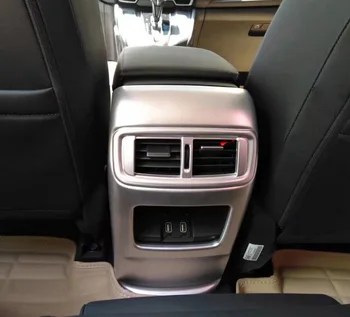 ABS gyöngyház króm belső hátsó légkondicionáló szellőzőnyílás burkolat burkolat a Honda CR-V CRV 2017 2018 autós kiegészítők matricái