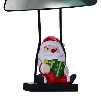 Autó díszek Aranyos hinta Mikulás Karácsony Visszapillantó tükör Charm Autó belső stílus kiegészítők Esztétikus dekoráció