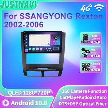JUSTNAVI QLED autórádió SSANGYONG Rexton 2002 2003 2004 2005 2006 Android multimédia videó lejátszó navigáció Carplay nincs DVD