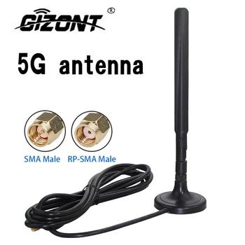 5G antennaerősítő 12dBi Wifi router modemhez 600-6000MHz 4G 3G GSM mágneses alap Omni antenna adapter SMA apa 3méter