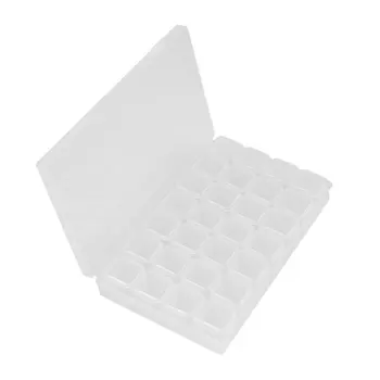 28 rácsok lezárt műanyag tároló doboz Protable heti higiénia Kivehető tablettatok Nail Art kiegészítők gyémánt ékszer szervező
