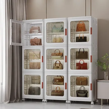 Műanyag összecsukható szekrény tároló Hordozható ruhák Női szekrény elemek Elválasztók Home Meuble de Rangement Belsőépítészet