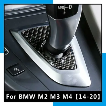 BMW M3 M4 Series 2014-2019 valódi szénszálas autó középső sebességváltó panel alapburkolat kárpitozás autó stílus kiegészítők