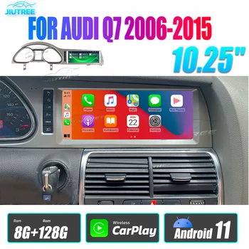 10,25 hüvelykes Android 11 Audi Q7 4L 2006-2015 MMI GPS autó multimédia lejátszó navigáció Auto Rádió CarPlay
