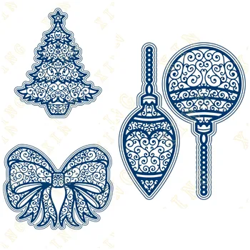 Karácsonyi csecsebecsék középpontja Új fémvágó szerszámok Scrapbook napló dekorációs stencil dombornyomás sablon DIY üdvözlőlap