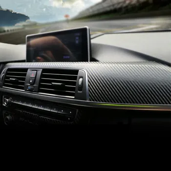 Bőr szénszálas színű középkonzol műszerfal panel Dekoratív burkolat díszítő matricák BMW 3-as sorozat F30 2013-2016 LHD