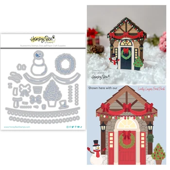 Lovely Layers: Front Porch Holiday Add-On - Honey Cuts Metal forgácsolási adatok Slimline Essentials scrapbooking