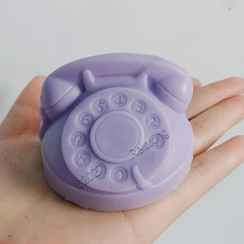 3D telefon alakú aroma gyertyaforma gipsz kézműves forma kreatív szilikon gyertya szappanformák