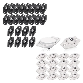 24 darab öntapadó keréktárcsák Mini rögzített kerekek Görgős dobozok Caster Small Caster paszta kerék Öntapadó görgő