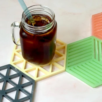DIY hatszögletű gipszalátétes szilikon formák kézzel készített UV-hez Epoxi cement csésze szőnyeg tálca forma Lakberendezési tároló tányér edény