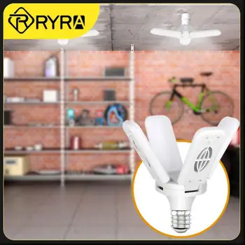 Fényes garázsfény Fehér fényű állítható panelek LED lámpa E27 mennyezeti összecsukható ventilátor Telepítés lámpa Garázs Nappali Kiváló minőségű