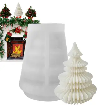 Karácsonyfa szilikon penész 3D szilikon formák gyertyákhoz Szappanrúdgyanta formák Karácsonyi dekoráció koponya DIY művészeti kézműves készlet Kezdőlap