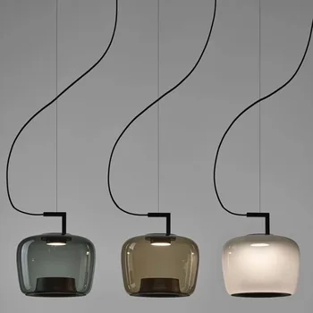 Nordic üveg függőlámpa beltéri dekoratív lámpák Nappali hálószoba Étkező Kávézó lámpatestek Függő étterem LED világítás