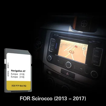 AT V18 VW Scirocco 2013 2017 navigáció MIB1 SD térkép memóriakártya borító Észtország Spanyolország Franciaország Monaco Anglia