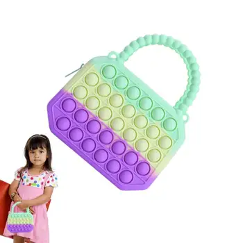 Aranyos nyolcszögletű táska lányoknak Popite stresszoldó játékok szilikon toló buboréktáska crossbody rohamoldó kézitáska érme tasak pénztárca táska