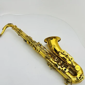 Forró eladás Jupiter JTS-700A Bb tenorszaxofon arany lakkozás sárga sárgaréz hangszer Professional tok tartozékokkal