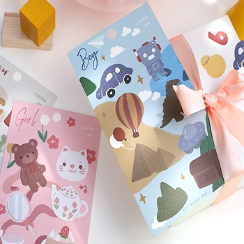 1lap/tétel Kawaii aranyos rajzfilm papír matrica Gyermek sorozat matricák DIY tejipari notebook dekorációs ajándék lánynak scrapbooking