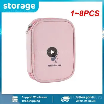 1 ~ 8DB Aranyos mini hordozható táska Elsősegély-készlet Vészhelyzeti készletek Szervező Kültéri háztartási tabletták tárolása