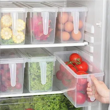 Hűtőszekrény Élelmiszertároló tartályok Ételtárolók fedéllel a konyhához Hűtőszekrény szekrény Fagyasztó tároló doboz rendszerező