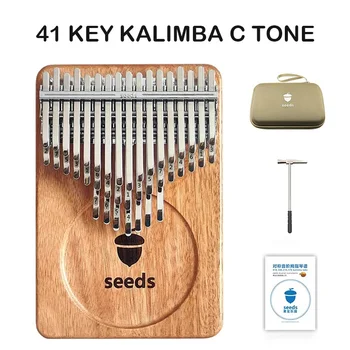 41 billentyűk Kalimba Professional hüvelykujj zongora teljes furnér tömör fa Okoume fa Kalimba 41 billentyűs ujj zongora billentyűs hangszer
