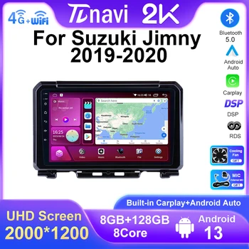 Android 13 autós sztereó rádió Suzuki Jimny JB64 számára 2019 2020 multimédiás navigáció GPS videolejátszó DSP vezeték nélküli Carplay WIFI 4G