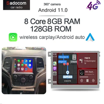 IPS Carplay 2Din Android 11 autórádió Dodge Challenger töltőhöz Durango RAM 1500 2500 JEEP Grand Cherokee sztereó 4G LTE GPS