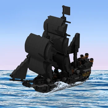 Gobricks MOC tengeri mini hajók A Fekete Gyöngy 4184 építőelem készlet Hadihajó modell Oktatás Kocka játékok gyerekeknek Fiú ajándék