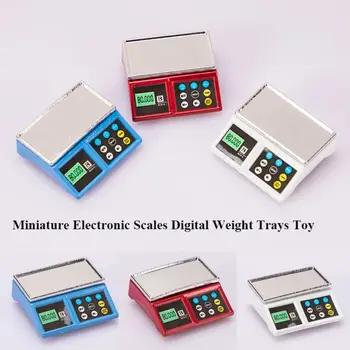 3 szín miniatűr elektronikus mérleg 29 * 29 * 10mm elektronikus mérleg modell gyönyörű ajándékok dekoráció babaház dekoráció