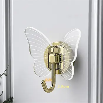  Öntapadó horog Nincs fúrás Pillangó horog Nyomtalan dekoratív erős ragasztós fürdőszobai akasztó Helytakarékos innovatív kialakítás