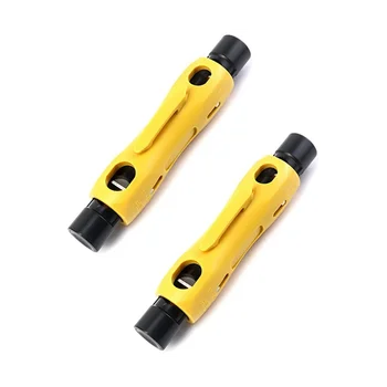  kétvégű koax sztrippelő csupaszítók, 2 darabos koax sztriptíz huzalvágó koax sztrippelő szerszám RG7/11 és RG59/6/6Q készülékekhez