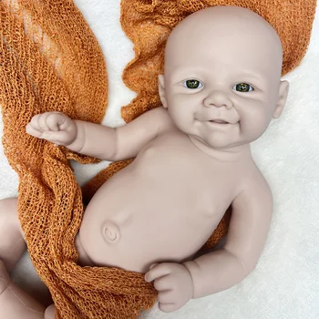Attyi 42cm/16inch Vivienne Kislány Teljes testű szilikon újjászületett babák DIY festetlen újszülött babák