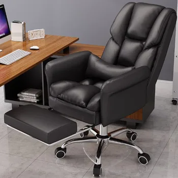 Kerekek Luxus íróasztal szék Fejtámla hosszabbító Accent gördülő irodai szék Mobil kényelmes Cadeira de Escritorios irodabútor