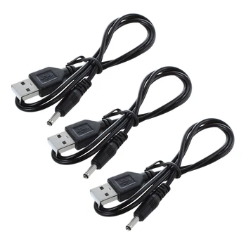 3 db 3,5 mm x 1,3 mm fekete USB kábel Lead töltő kábel Tápegység