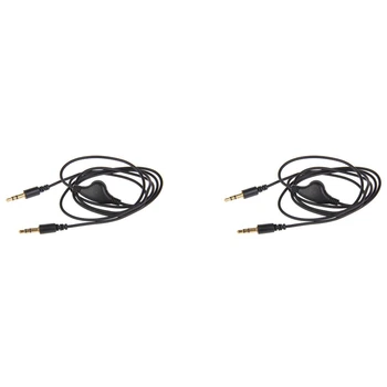 2 db 3,5 mm-es apa-apa csatlakozó kábel hangerőszabályzóval (1M) otthon vagy autóban (iPhone / iPad / Samsung / Huawei)