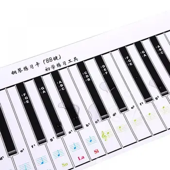 Rugalmas hordozható vízálló 88 billentyűs elektronikus zongora billentyűzet gyakorlókártya Billentyűzet hangszer tartozékok