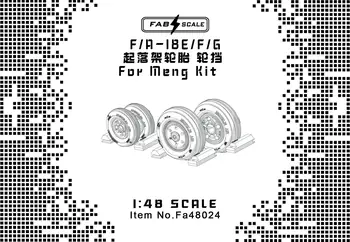 FAB FA48024 1/48 méretarány F/A-18E/F/G Futómű gumiabroncsok/forgócsapok (MENG KIT-hez)