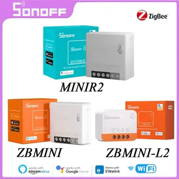 SONOFF MINI R2 / ZBMINI / ZBMINI-L2 Hangvezérlés MINI kapcsoló Zigbee / WiFi Smart Switch Működjön az Alexa eWelink Google Home