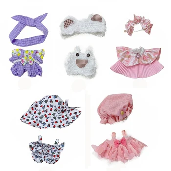 10/20CM baba ruha ruhák ajándék kiegészítők sapka ruha öltöny cosplay fotó kellékek hajpánt harisnyatartó pamut töltött bálványbabához