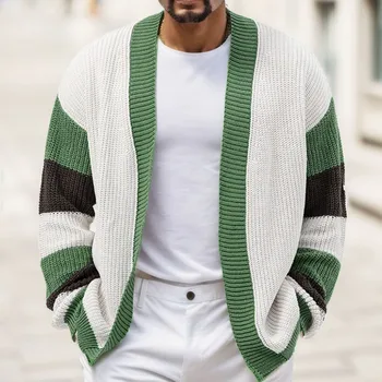 Férfi divat alkalmi őszi és téli divat alkalmi stretch top pulóver Cardigan pulóver Jersey férfi ruházat kötött kabátok felső