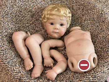 Cuddly Bettie Bebe újjászületett lány gyökeres arany hajjal 50cm teljes testű vinil újjászületett baba 3D festett bőr élethű újjászületett baba