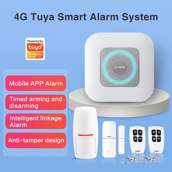 Tuya Smartlife APP távirányító 4G betörésjelző rendszer Otthoni biztonság PIR mozgásérzékelő Ajtó érintkező érzékelő