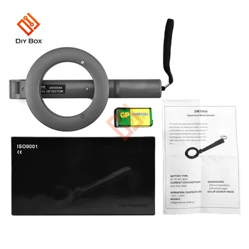 DM3004A Kézi riasztás Nagy érzékenységű fémdetektor szkenner Biztonsági ellenőrző Pinpointer Keresés tekercs Fémérzékelő szerszám akkumulátor