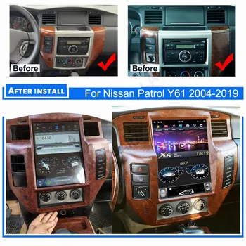 Tesla képernyő Nissan Patrol 5 Y61 Android 12 autórádió sztereó vevő Autoradio multimédia lejátszó GPS navigációs fejegység