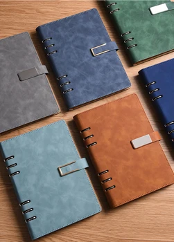 80 lapok Business notebook csat Notebook többszínű sűrített A5 Pu bőr iratrendező notebook írószer kellékek